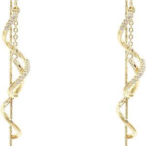 Gold Long Chain Threader Earrings for Women - Fashion Statement Drop Dangle Thre